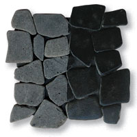 Tumbled Paver, Black Flat